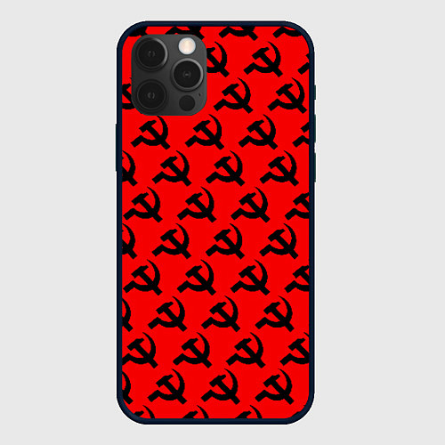 Чехол iPhone 12 Pro Max СССР / 3D-Черный – фото 1