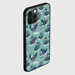 Чехол для iPhone 12 Pro Max Голуби и червяки, цвет: 3D-черный — фото 2