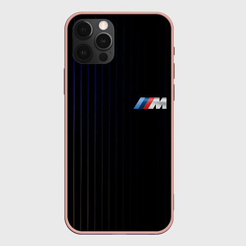 Чехол iPhone 12 Pro Max BMW / 3D-Светло-розовый – фото 1