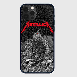 Чехол iPhone 12 Pro Max Metallica птица на черепах