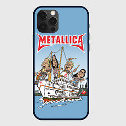 Чехол iPhone 12 Pro Max Metallica - музыканты на карабле