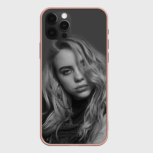 Чехол iPhone 12 Pro Max BILLIE EILISH / 3D-Светло-розовый – фото 1