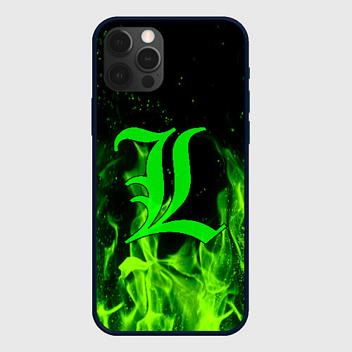 Чехол iPhone 12 Pro Max L letter flame / 3D-Черный – фото 1