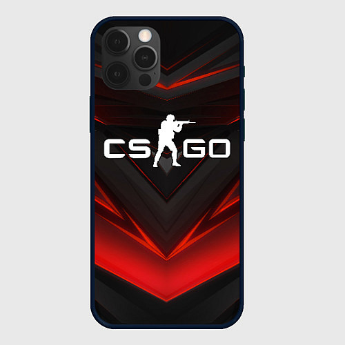 Чехол iPhone 12 Pro Max CS GO logo / 3D-Черный – фото 1