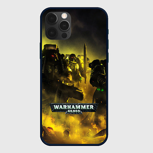 Чехол iPhone 12 Pro Max Warhammer 40K - Космические Десантники / 3D-Черный – фото 1