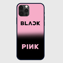 Чехол iPhone 12 Pro Max Blackpink - розово-черный