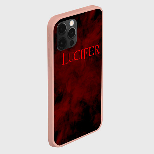 Чехол iPhone 12 Pro Max LUCIFER КРЫЛЬЯ / 3D-Светло-розовый – фото 2
