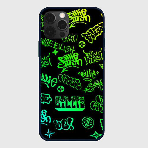 Чехол iPhone 12 Pro Max BILLIE EILISH: Grunge Graffiti / 3D-Черный – фото 1