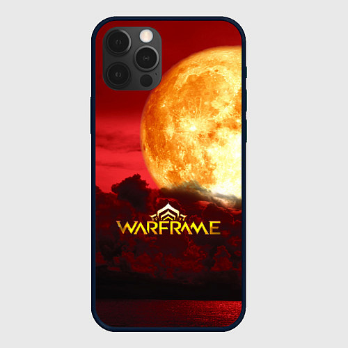Чехол iPhone 12 Pro Max Warframe logo game / 3D-Черный – фото 1