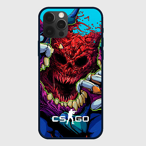 Чехол iPhone 12 Pro Max CS GO monster / 3D-Черный – фото 1