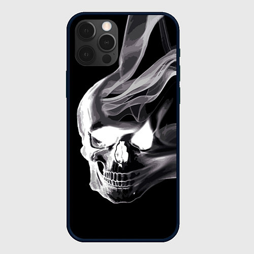 Чехол iPhone 12 Pro Max Wind - smoky skull / 3D-Черный – фото 1