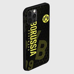 Чехол для iPhone 12 Pro Max Боруссия Дортмунд honeycomb, цвет: 3D-черный — фото 2