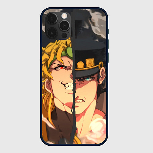 Чехол iPhone 12 Pro Max Dio Brando x Jotaro / 3D-Черный – фото 1