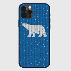 Чехол для iPhone 12 Pro Max Свитер с медведем, цвет: 3D-черный