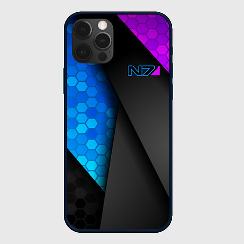 Чехол iPhone 12 Pro Max Mass Effect N7 / 3D-Черный – фото 1