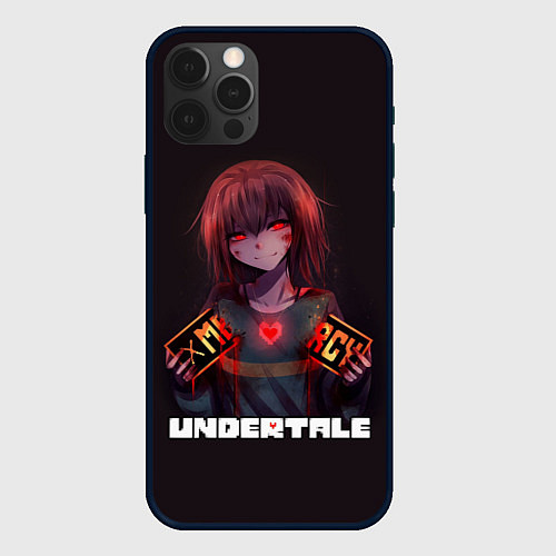 Чехол iPhone 12 Pro Max Undertale - Чара: mercy / 3D-Черный – фото 1