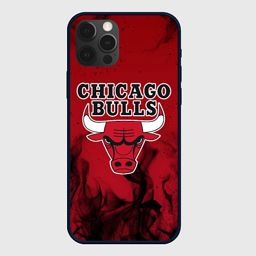 Чехол iPhone 12 Pro Max CHICAGO BULLS / 3D-Черный – фото 1