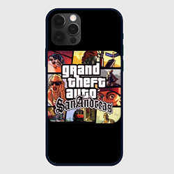 Чехол для iPhone 12 Pro Max GTA SA, цвет: 3D-черный