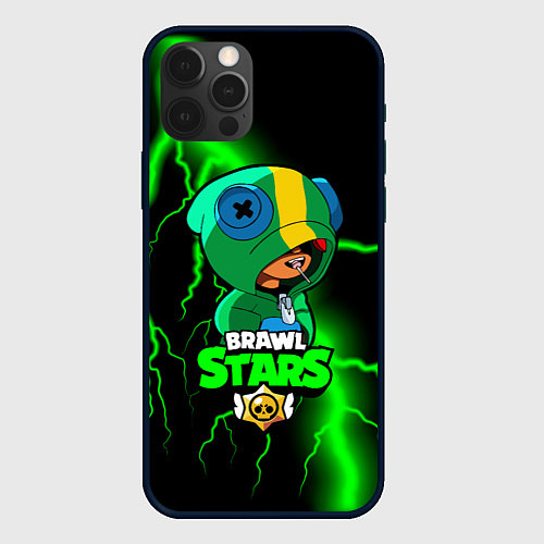 Чехол iPhone 12 Pro Max Brawl Stars LEON / 3D-Черный – фото 1