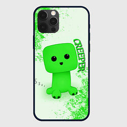 Чехол для iPhone 12 Pro Max MINECRAFT CREEPER, цвет: 3D-черный