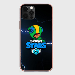 Чехол для iPhone 12 Pro Max BRAWL STARS LEON, цвет: 3D-светло-розовый