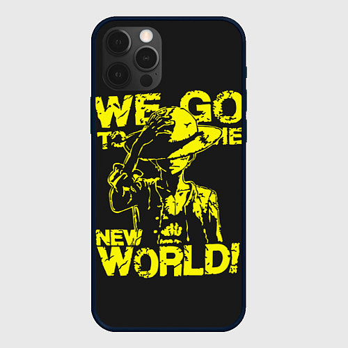 Чехол iPhone 12 Pro Max One Piece We Go World / 3D-Черный – фото 1