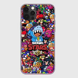 Чехол iPhone 12 Pro Max BRAWL STARS LEON SHARK