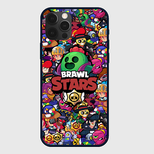 Чехол iPhone 12 Pro Max BRAWL STARS SPIKE / 3D-Черный – фото 1