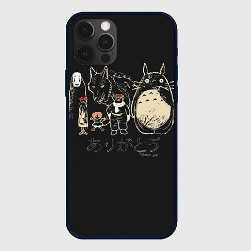 Чехол iPhone 12 Pro Max My Neighbor Totoro / 3D-Черный – фото 1