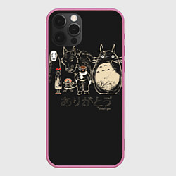 Чехол для iPhone 12 Pro Max My Neighbor Totoro, цвет: 3D-малиновый