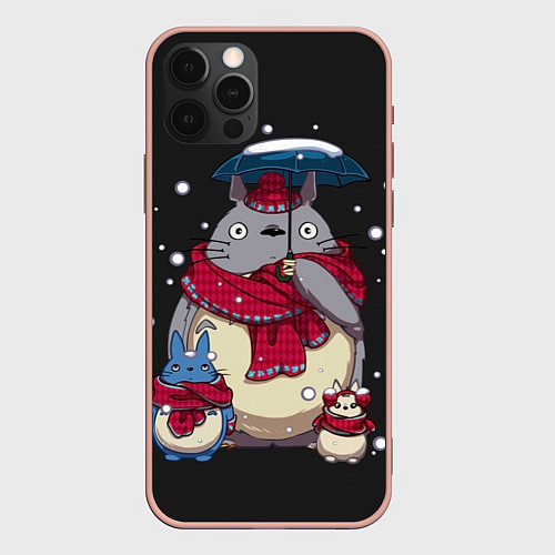 Чехол iPhone 12 Pro Max My Neighbor Totoro / 3D-Светло-розовый – фото 1