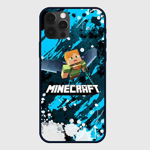 Чехол iPhone 12 Pro Max Minecraft Майнкрафт / 3D-Черный – фото 1