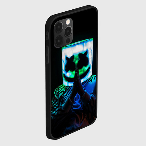 Чехол iPhone 12 Pro Max Marshmello / 3D-Черный – фото 2