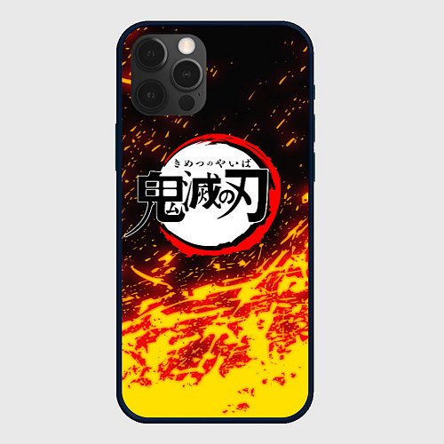 Чехол iPhone 12 Pro Max KIMETSU NO YAIBA / 3D-Черный – фото 1