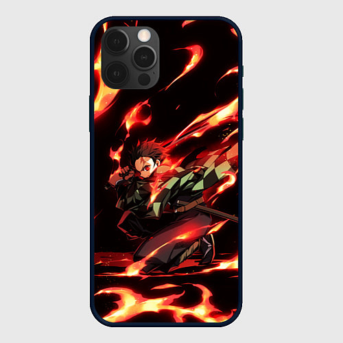 Чехол iPhone 12 Pro Max KIMETSU NO YAIBA / 3D-Черный – фото 1