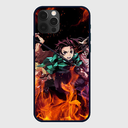 Чехол iPhone 12 Pro Max KIMETSU NO YAIBA / 3D-Черный – фото 1