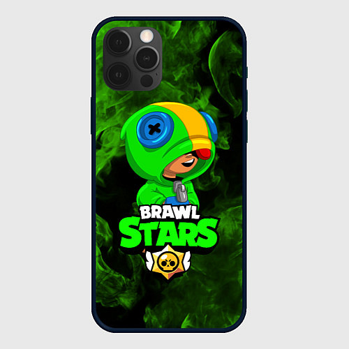 Чехол iPhone 12 Pro Max BRAWL STARS LEON / 3D-Черный – фото 1