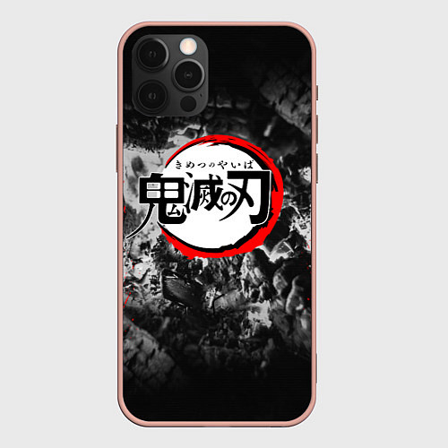 Чехол iPhone 12 Pro Max KIMETSU NO YAIBA / 3D-Светло-розовый – фото 1