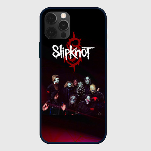 Чехол iPhone 12 Pro Max Slipknot / 3D-Черный – фото 1