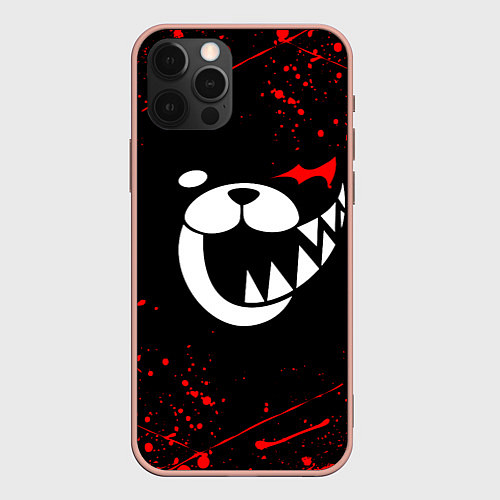 Чехол iPhone 12 Pro Max MONOKUMA / 3D-Светло-розовый – фото 1