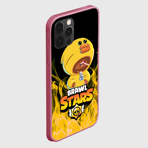 Чехол iPhone 12 Pro Max BRAWL STARS SALLY LEON / 3D-Малиновый – фото 2