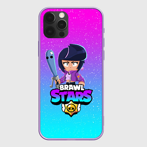 Чехол iPhone 12 Pro Max BRAWL STARS BIBI / 3D-Сиреневый – фото 1