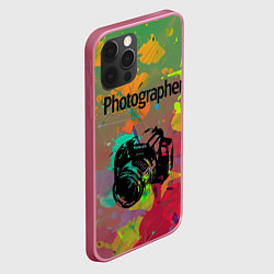 Чехол для iPhone 12 Pro Max Фотограф, цвет: 3D-малиновый — фото 2