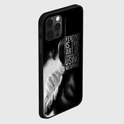 Чехол для iPhone 12 Pro Max Fencing is the art, цвет: 3D-черный — фото 2