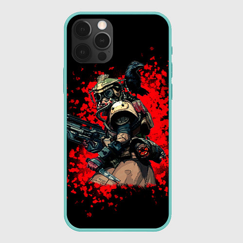 Чехол iPhone 12 Pro Max Bloodhound 3D Black / 3D-Мятный – фото 1