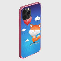 Чехол для iPhone 12 Pro Max Милый лисенок, цвет: 3D-малиновый — фото 2