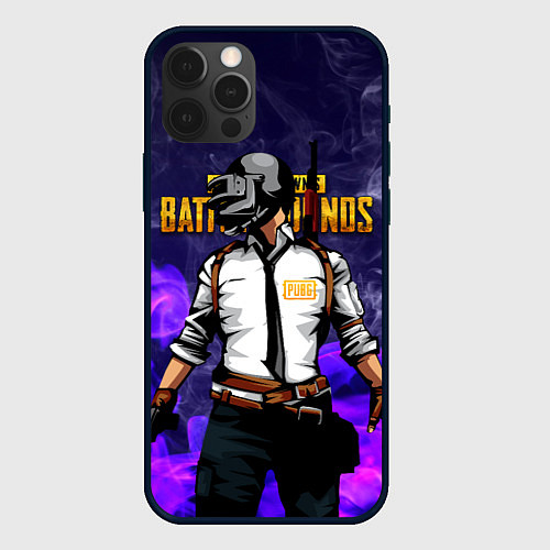 Чехол iPhone 12 Pro Max PUBG / 3D-Черный – фото 1