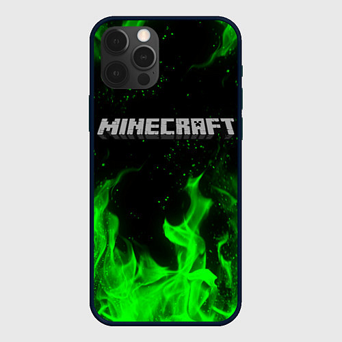 Чехол iPhone 12 Pro Max MINECRAFT / 3D-Черный – фото 1