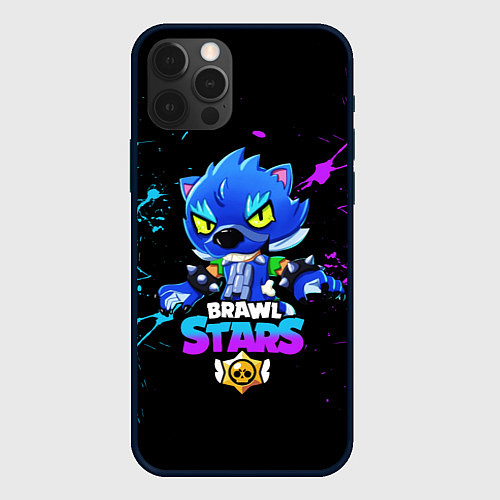 Чехол iPhone 12 Pro Max Brawl Stars LEON / 3D-Черный – фото 1