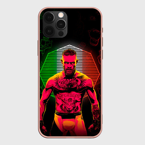 Чехол iPhone 12 Pro Max CONOR McGREGOR / 3D-Светло-розовый – фото 1
